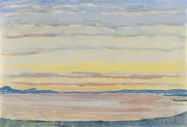 Coucher de soleil au lac Léman